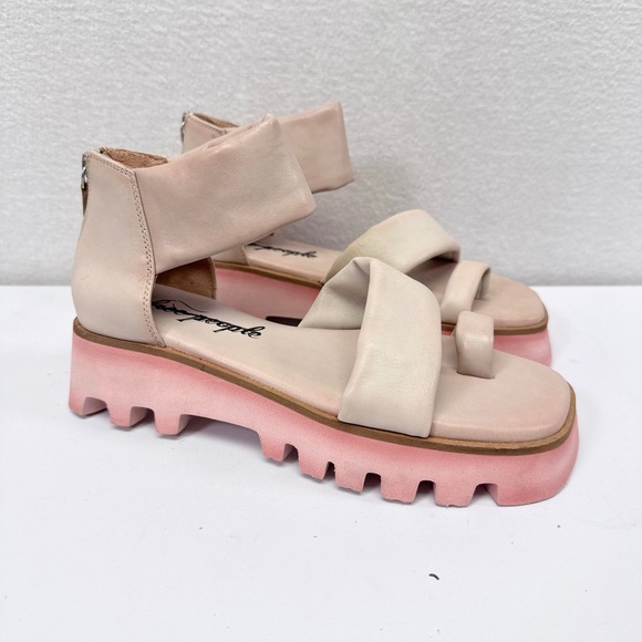 Free People Shoes - Free People Maddox Lug Sole Sandals Womens US 7.5 / EUR 38 Pink Platform Boho